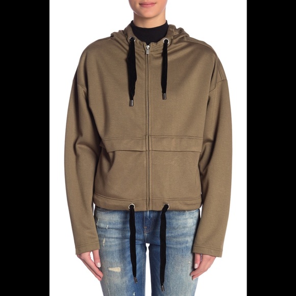 Scotch&Soda Maison Crop Camo Camp Hoodie Jacket - Picture 10 of 10